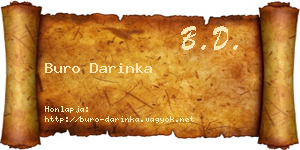 Buro Darinka névjegykártya